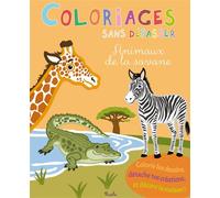 Animaux de la savane - Coloriage sans dépasser - Laura Tavazzi - Piccolia - broché - Document jeunesse