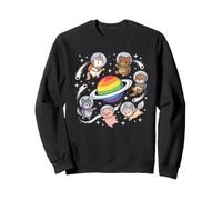 Animaux de l'espace Gay Rainbow Planet Pride Cosmic Sweatshirt