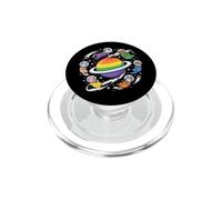 Animaux de l'espace Gay Rainbow Planet Pride PopSockets PopGrip pour MagSafe