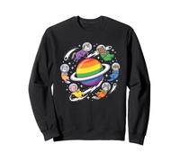 Animaux de l'espace Gay Rainbow Planet Pride Sweatshirt