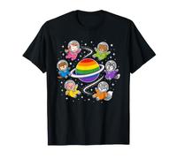 Animaux de l'espace Gay Rainbow Planet Pride T-Shirt