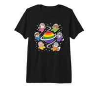 Animaux de l'espace Gay Rainbow Planet Pride T-Shirt Haut de Gamme