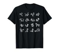 Animaux de l'origami Ensemble de Papier Japonais T-Shirt