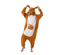 Animaux de Pyjama Cosplay Halloween Onesies Deguisement Carnaval Costumes Grenouillères Combinaisons de Nuit Kangourou XL(178-187CM)