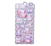 Animaux Decals - PET 21cm, autocollants de soulagement 3D, fournitures de scrapbooking | Décor de dessin animé pour la maison, le bureau, l'école, l'artisanat, le cahier, le journal, le téléphone, les