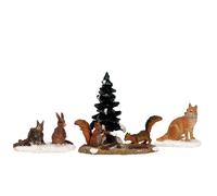 Animaux Des Bois, Ensemble De 4 - LEMAX COD. 12516