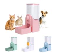 Animaux Distributeurs automatiques de Nourriture,1600ml Distributeur Automatique de Nourriture pour Lapin,Gamelles pour Nourriture et Eau,pour Petit Animal Domestique,Lapins,furets,Chats (Rose)