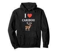 Animaux Drôle Petit caribous Simple i Love Caribou Sweat à Capuche