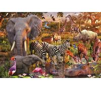 Animaux du Continent Africain, 48 x 32 in, 3000 pezzi, 12x17 pollici