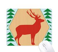 animaux du grain du bois de cerf rouge tapis de souris green pine tree tapis en caoutchouc