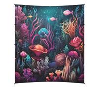 Animaux du Monde Marin Tente de Plage Abri Solaire pour Camping,Installation Facile,Portable avec Sacs de Sable pour Pêche Pique-Nique Plein Air