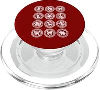 Animaux du Zodiaque Chinois Lunaire Nouvel an Chinois du Serpent PopSockets PopGrip pour MagSafe