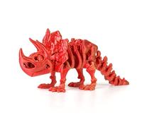 Animaux en 3D Jouets Imprimés en 3D Tricératops pour Soulagement du Stress Bureau à Domicile Décoration Décompression-Silk Red Gold||22cm/8.7in