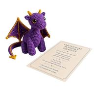 Animaux en Crochet Positifs Dragon tricoté de Poche Jouet inspirant avec | Au Crochet Pour Collègues, Enseignants, Étudiants, Ados, Hommes, Femmes, Au Travail Et À La Maison