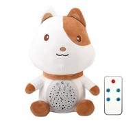 Animaux en peluche chantant, peluche musicale,Jouet sonore en peluche avec veilleuse pour projecteur stellaire pour - Vibrations respiratoires, son et lumière, bruit blanc, lampe