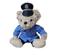 Animaux en peluche de police - Peluche d'officier de police, peluche super | Teddys Bears Peluche ours en peluche décoratif anniversaire Noël Cadeaux pour garçons filles BEB