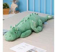 Animaux en Peluche lestés pour Enfants 65CM 0.9KG, Peluche de Dragon Doux et Robuste lestée, Petit Animal en Peluche de Dragon Vert
