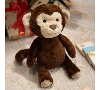 Animaux en Peluche rembourrés Doux Renard Singe Chat Chien Panda 30 cm Mignon Câlin Cadeau d'anniversaire pour Enfants Compagnon de câlin Playful Monkey