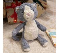 Animaux en Peluche rembourrés Doux Renard Singe Chat Chien Panda 30 cm Mignon Câlin Cadeau d'anniversaire pour Enfants Compagnon de câlin Gentle Grey Cat