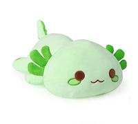 Animaux en Peluche Shownicer Axolotl Oreiller Kawaii, Jouet Animal Poupée Coussin Cadeau pour Enfants Filles 3+ Ans (Vert, 50cm)