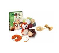 Animaux en pompons - Sentosphère - Taille unique - Laine - 4 pièces - 21,6 x 3,7 x 26,6 cm