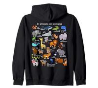 Animaux espagnols Alphabet A-Z ABC de la Faune Sweat à Capuche