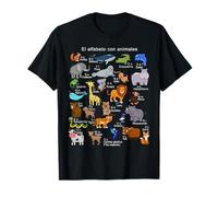 Animaux espagnols Alphabet A-Z ABC de la Faune T-Shirt