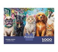 Animaux et Oiseaux 1000 Pièces Puzzle Impossible Belle Décoration Familiale Groupe d'animaux Mignons Puzzle Jouets De Difficiles pour Adultes 70x50cm/1000pcs