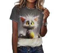 Animaux Femmes T-Shirts Mode Crocodile 3D Imprimer Top Tee Harajuku Casual Short Sleep Round Neck Vêtements féminins surdimensionnés