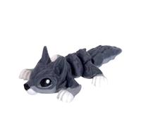 Animaux Fidget imprimés en 3D - Figurine d'action de poche loup - Jouet anti-stress de bureau imprimé en 3D | Modèle de collection articulé pour bureau à domicile garderie, cadeau animal commun