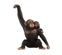 Animaux Figurine Chimpanze Avec Bébé - 12 Cm