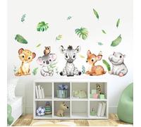 Animaux Forêt Autocollant Mural Zèbre Fauve Koala Sticker Mural Safari Décoration Murale Pour Chambre De Bébé Pépinière D'Enfant Dé