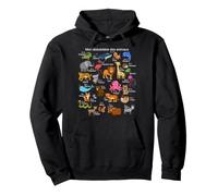 Animaux français Alphabet A-Z ABC de la Faune Sweat à Capuche