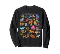 Animaux français Alphabet A-Z ABC de la Faune Sweatshirt