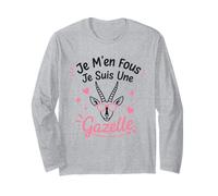 Animaux Gazelle Mignonne Je m'en Fous Je suis Une Gazelle Manche Longue