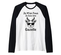 Animaux Gazelle Mignonne Je m'en Fous Je suis Une Gazelle Manche Raglan