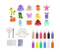 Animaux Gel d'Eau - Jouets Sensoriels Interactifs 12 Couleurs,Kit de Gel d'Eau Créatures Marines Féeriques - pour Garçons Filles Classe Maternelle Maison Voyage Fête Anniversaire Journée des