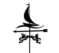 Animaux Girouette Bateau à Voile Lapin Verre à Vin Rouge Fermier et Cheval Chat et Oiseau Silhouette Girouette Girouette Indicateur de Direction du Vent Outil de Mesure Professionnel S