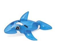 Bestway Blue Whale Ride-on, Kids Inflatable Pool Float with Handles, Beach Toy, Blue