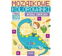 Animaux heureux. Pages de coloriage de mosaïques