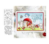 Animaux heureux Tampons Transparents et Matrices de Découpe, Scrapbooking, Album Photo, Cartes Décoratives, Gaufrage, Artisanat
