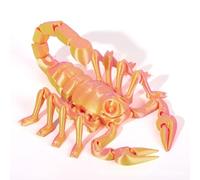 Animaux Imprimés 3D Jouet Imprimé 3D Scorpion Articulé pour Soulagement du Stress Bureau Maison Décoration de Bureau Exécutif Jouets-Gold Pink||15cm/5.9in