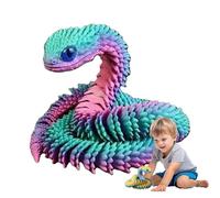 Animaux Imprimés 3D Snake, Jouet Zappel À Serpent Imprimé en 3D | Pièces De Collection De Serpents Articulés Imprimés 3D, Toy De Description en Chef pour Adultes, Décoration d'halloween
