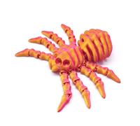 Animaux Imprimés en 3D Jouet Imprimé en 3D Araignée Osseuse Articulée pour Soulagement du Stress Décoration de Bureau Maison Décompression Jouets de Bureau-Red Gold||14cm/5.5in