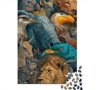 Animaux, Jeux de Puzzle du Monde Animal, adaptés aux Filles et aux garçons, très intéressants et Difficiles, 500 pièces (52 x 38 cm)