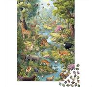 Animaux Jeux du Monde Animal pour Toute la Famille Idées Cadeaux pour Hommes et Femmes Unique 300 pièces (40 x 28 cm)