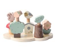 Animaux jouets empilables en bois, jouets éducatifs en bois, jeux sensoriels pour l'apprentissage éducatif dans le domaine thématique - apprentissage précoce, jouets pour activités éducatives, ab