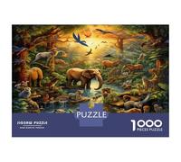 Animaux Jungle 1000 Pièces Carton Recyclé Puzzle Faune Tropicale Impossible Difficile Très Difficile Défiante pour Jeu De Famille Amusant Et Stimulant, pour La Créativité 70x50cm/1000pcs