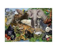 Animaux Jungle Éléphant 1000 Pièces Mini Puzzle pour Adolescents Relaxant | 52x38cm Carton Décoration Salon Découpe Précise Cadeau Ami Détente