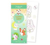 Collectif – Animaux kawaï : Mes petites cartes à colorier – 35 illustrations à personnaliser – Broché